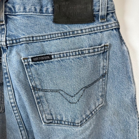 Harley-Davidson Relaxed Fit Jeans Denim Light Wash Biker Mens‎ Size 34x34 - Picture 1 of 7